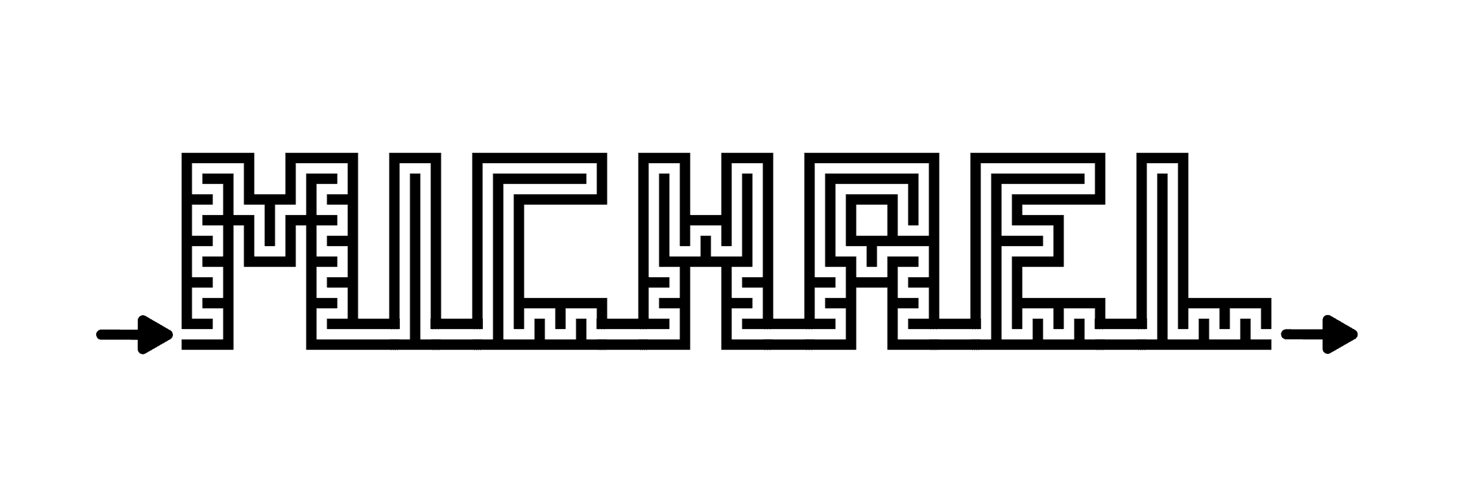  Michael maze - black and white no choices labyrinth 