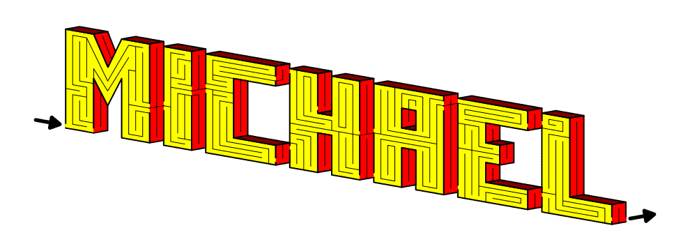  Michael maze - full color 3D looking name 
