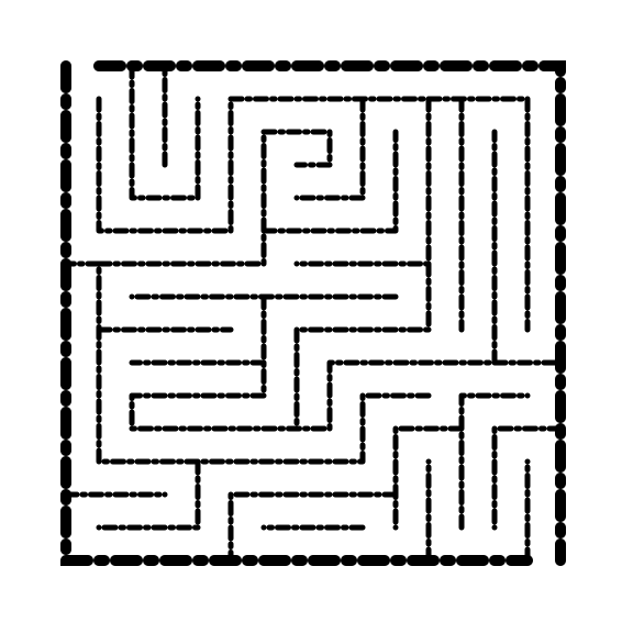  Touching dashes maze