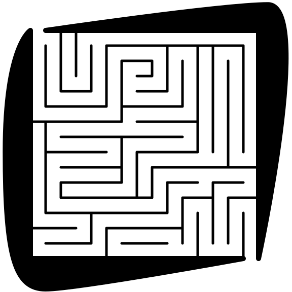 outer edge bubbled maze