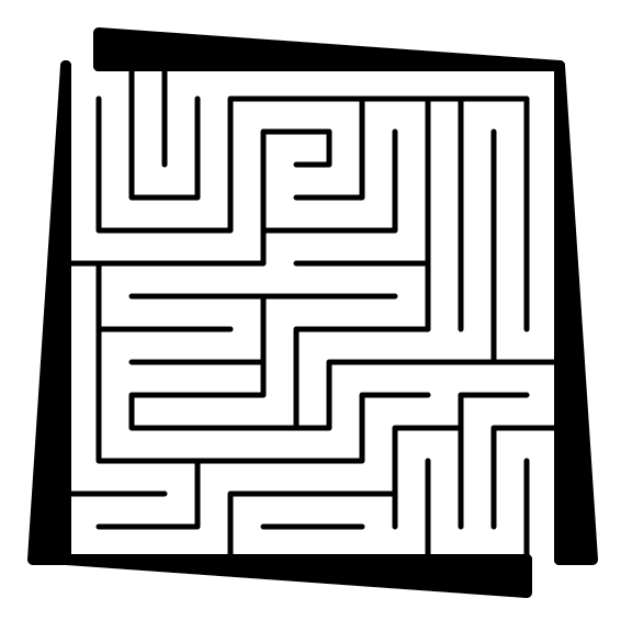 traingulated outer wall maze