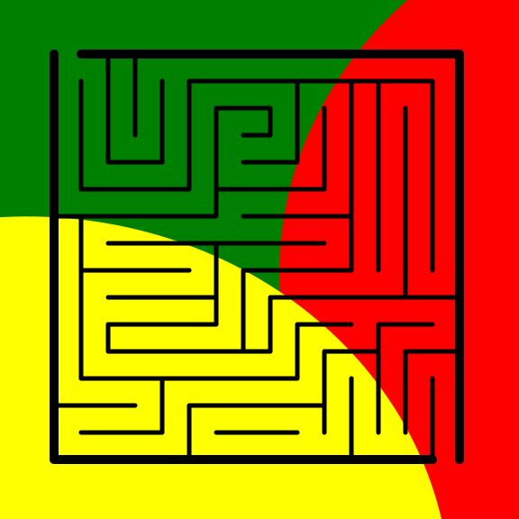 maze of intersecting circles