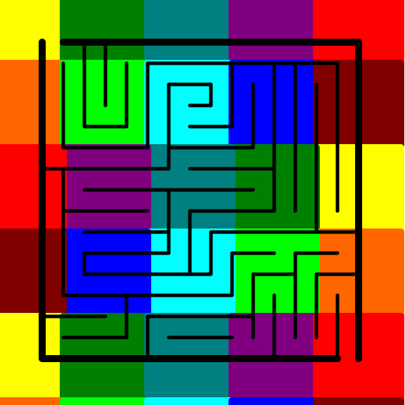 colorful quilt maze