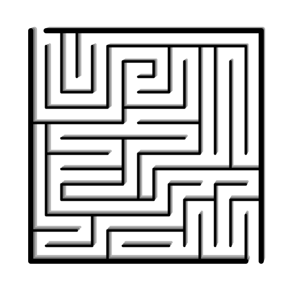 Maze reduction layers, with grey