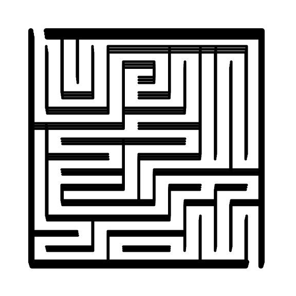Maze with layers offset south