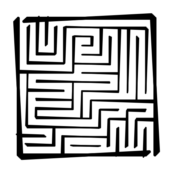 rotating walls - opposite directions maze