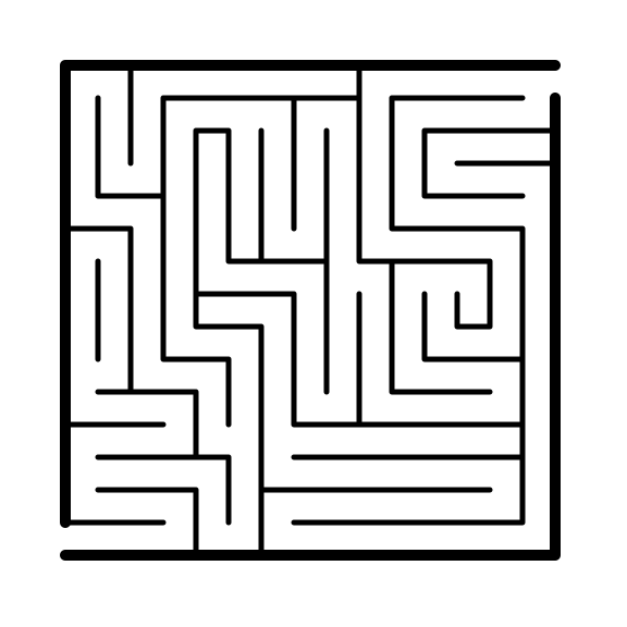 Maze rotated 90 degrees right