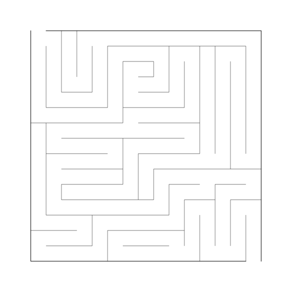 Very thin lines maze