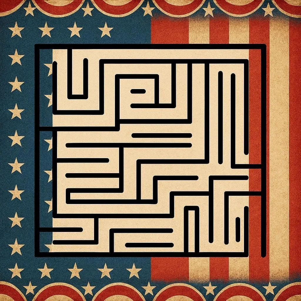 Bing maze Americana background