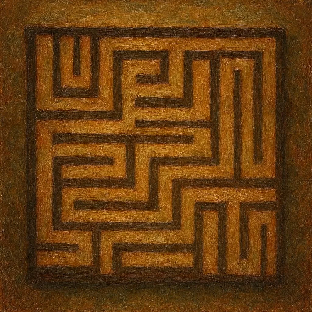 Bing maze oil painting