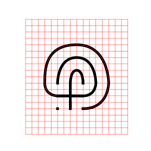 MAKING  a 3 circuit classical labyrinth with grids - part 4