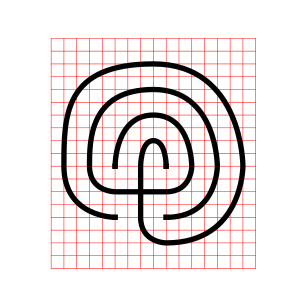 MAKING  a 3 circuit classical labyrinth with grids - part 6