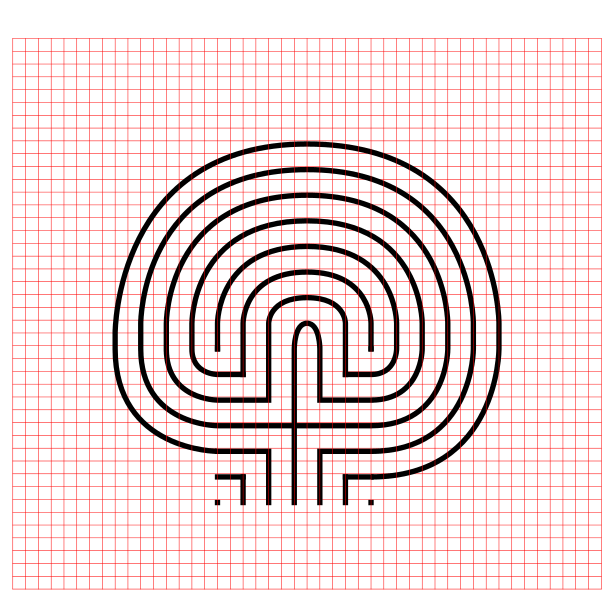 11 Circuit Classical Labyrinth with grids - Part 9