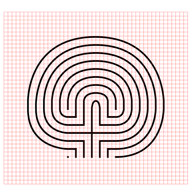 11 Circuit Classical Labyrinth with grids - Part 10