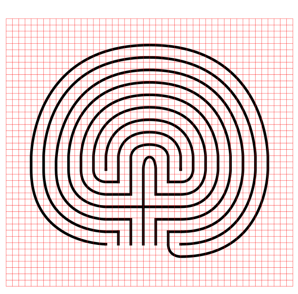 11 Circuit Classical Labyrinth with grids - Part 11