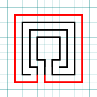 Square 3 circuit Labyrinth with grids Part 5