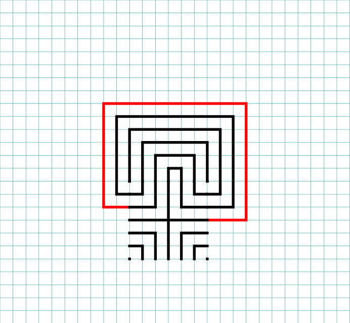 11 Circuit Square Labyrinth with grids - Part 7