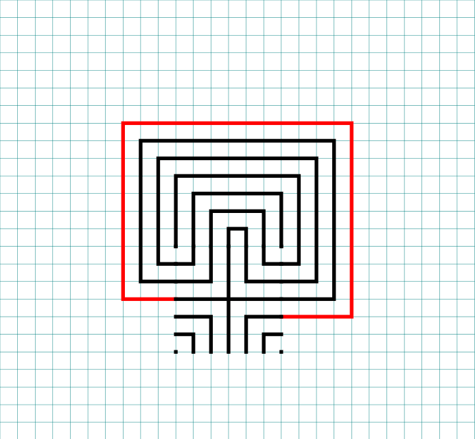 11 Circuit Square Labyrinth with grids - Part 8