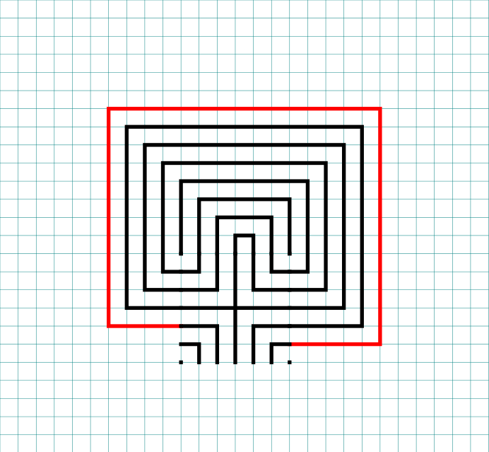 11 Circuit Square Labyrinth with grids - Part 9