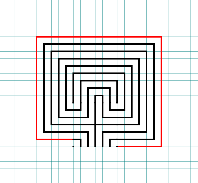 11 Circuit Square Labyrinth with grids - Part 10