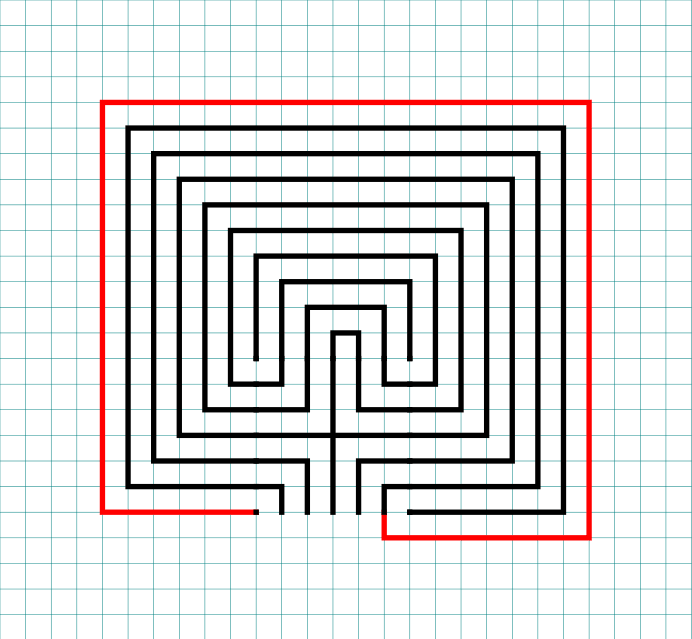 11 Circuit Square Labyrinth with grids - Part 11