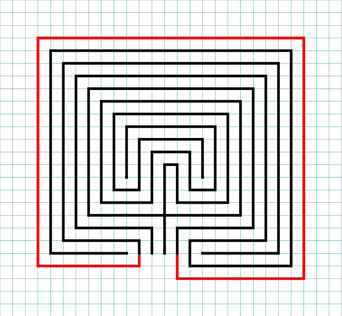 11 Circuit Square Labyrinth with grids - Part 12