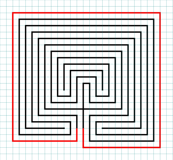 11 Circuit Square Labyrinth with grids - Part 13