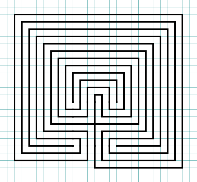 11 Circuit Square Labyrinth  - Part 14
