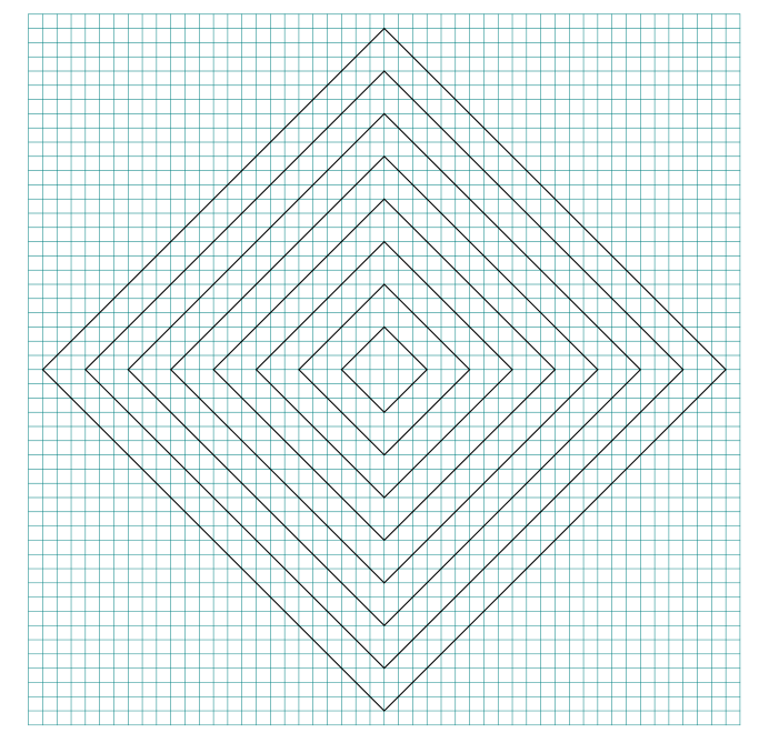 7 circuit Diamond Labyrinth with grids - part 1