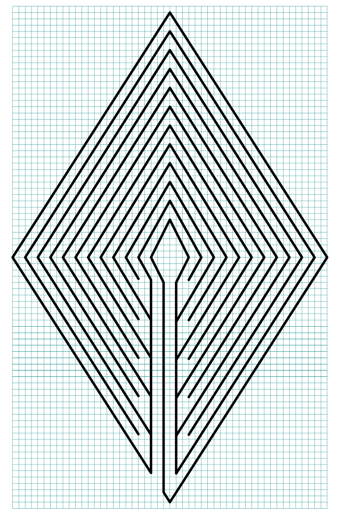 11 Circuit Diamond Labyrinth with grids - step 13