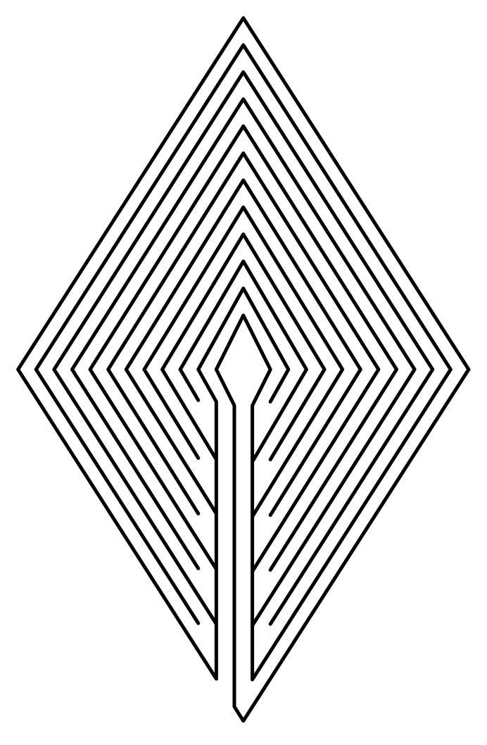 11 Circuit Diamond Labyrinth with grids - step 14