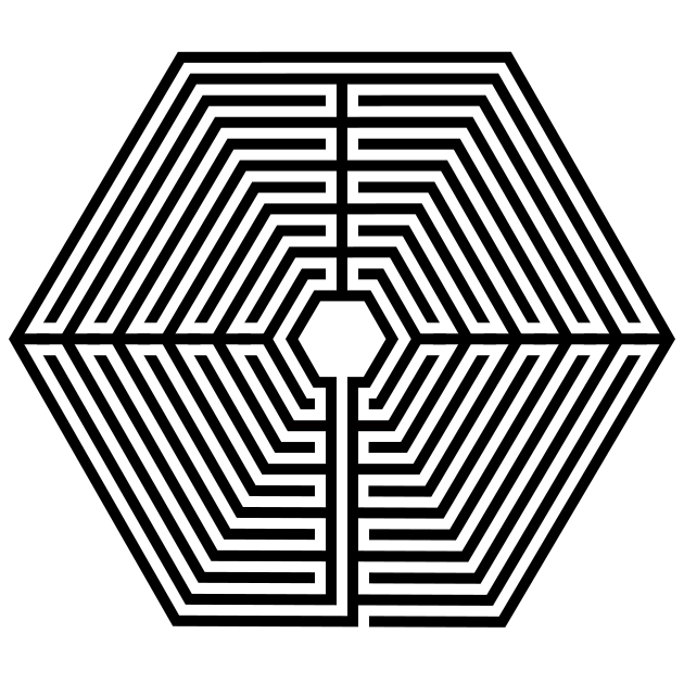 Hexagonal labyrinth 11 circuit Step 3
