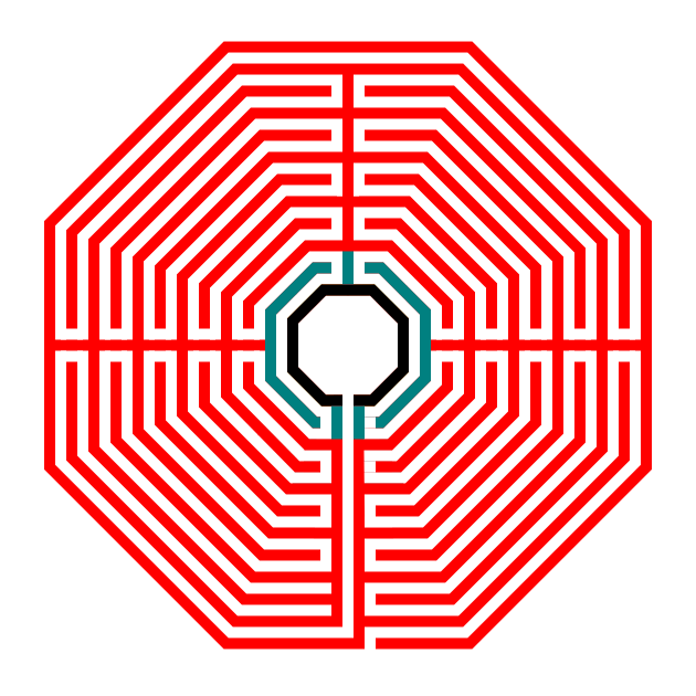 11 circuit octagonal labyrinth step 2 alt method