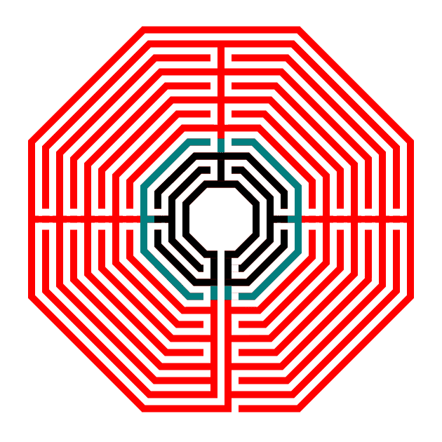  11 circuit octagonal labyrinth step 4 alt method