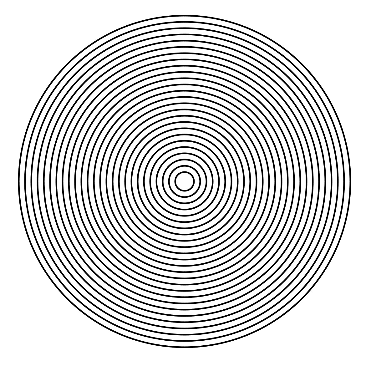 26 concentric circles
