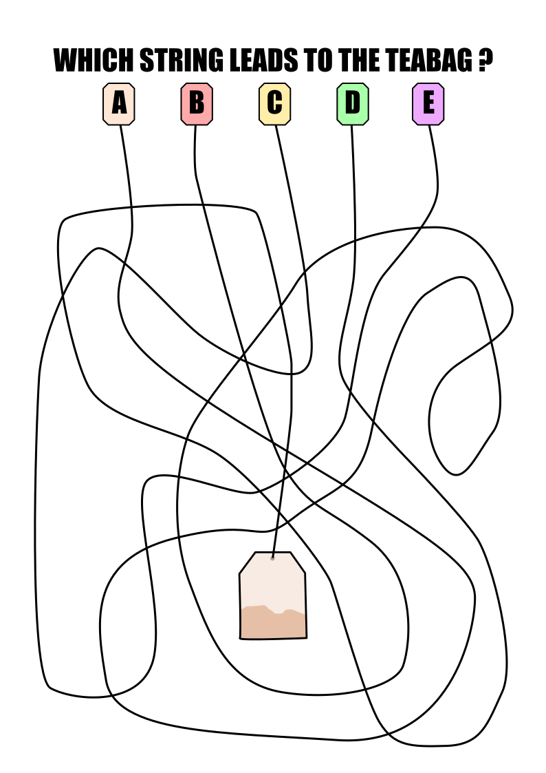 Tea Bag line leads maze