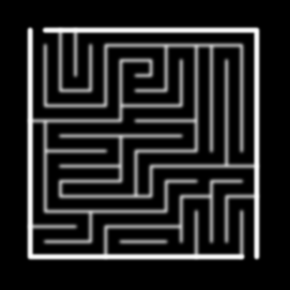 white maze on black blurry