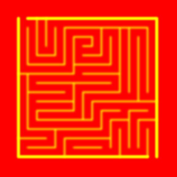 yellow on red maze