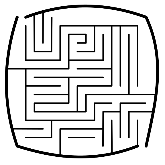 Odd outer wall maze