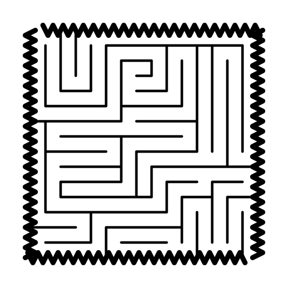zig zag outer wall maze