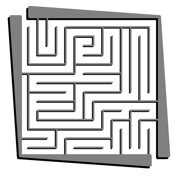 Shadow with outer wall variation maze