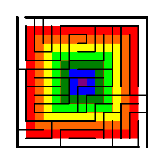 rainbow boxes maze