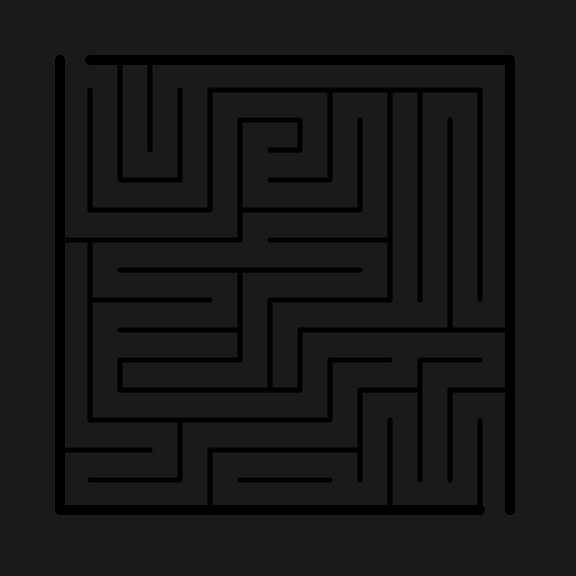 black with charcoal background maze