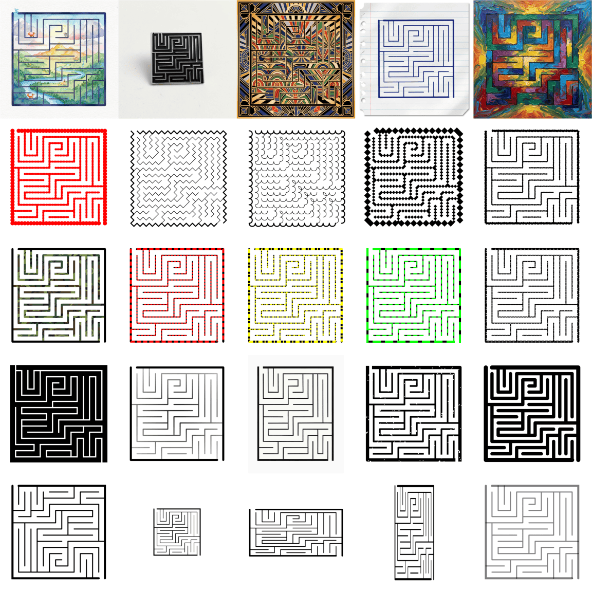 25 mazes from 1 structure 1