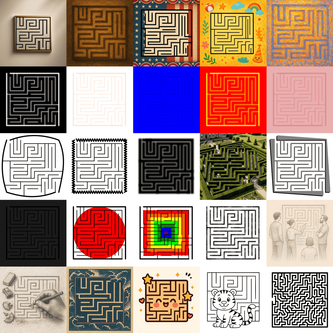25 mazes from 1 structure 2