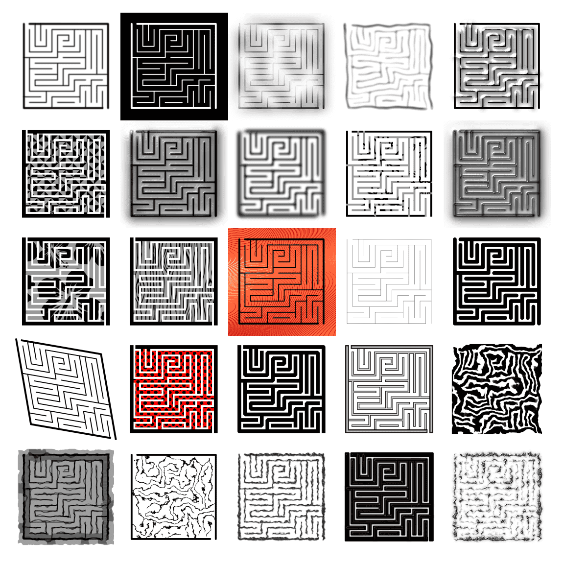25 mazes from 1 structure 3