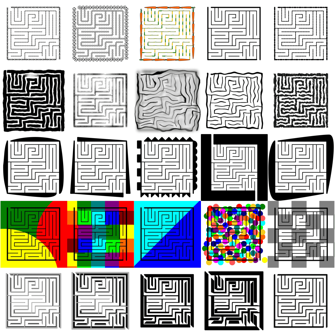25 mazes from 1 structure 4