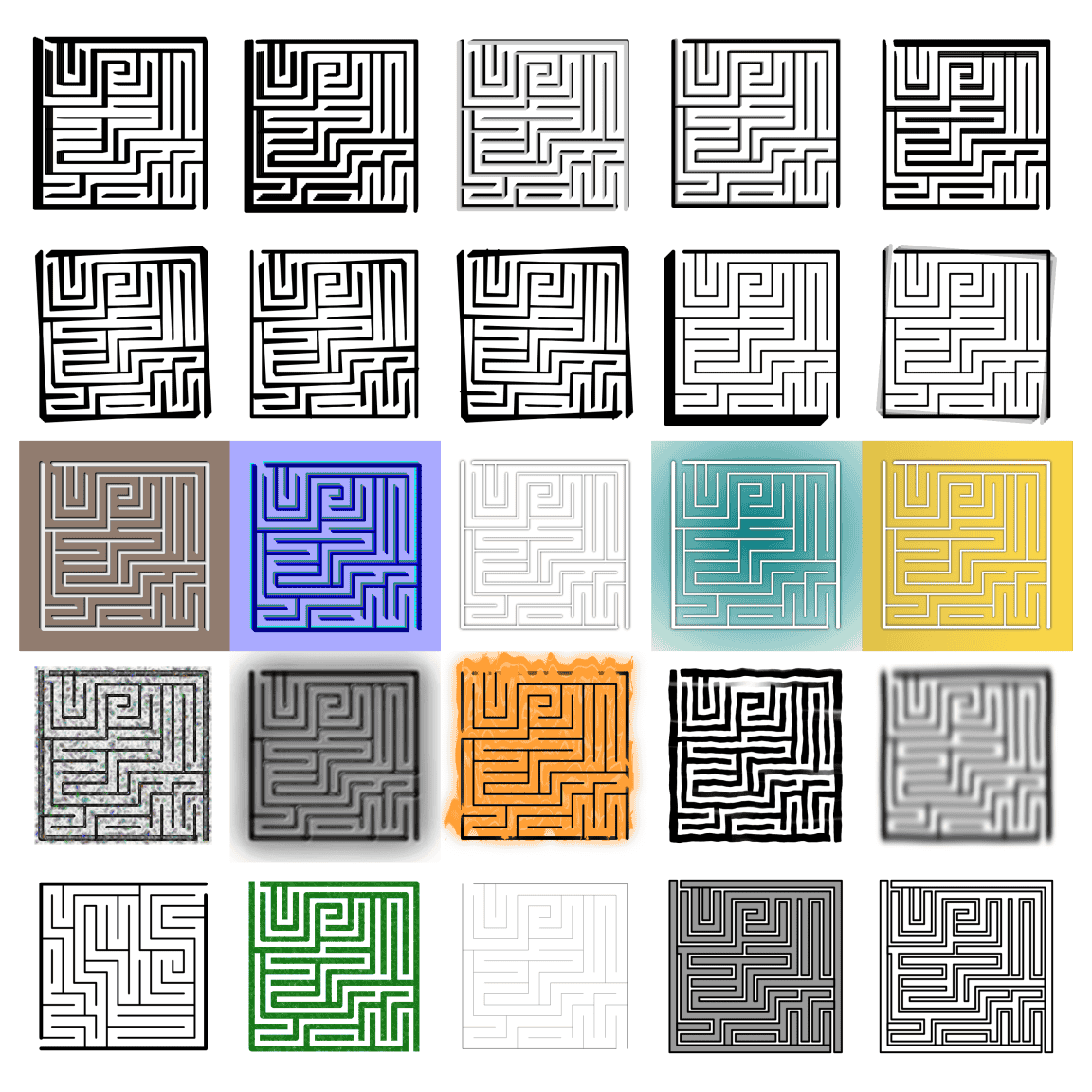 25 mazes from 1 structure 5