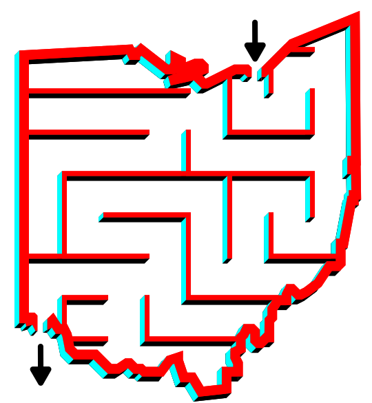 Ohio 3D looking maze