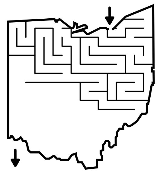 Making Ohio Standard maze - Step 3 - Keep Drawing the Maze Walls
